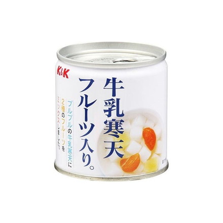 【12個セット】 K&K 牛乳寒天フルーツ入り 195g x12 セット まとめ売り セット販売 お徳用 おまとめ品