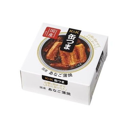 【6個セット】 K&K 缶つま 国産あなご蒲焼 80g x6