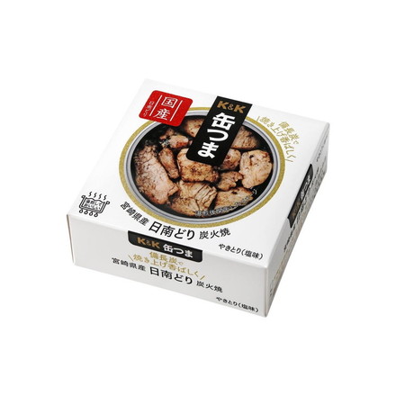 【単品6個セット】 K&K 缶つま 宮崎県産 日南どり炭火焼 45g