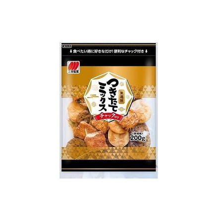【単品12個セット】 三幸製菓 つきたてミックス チャック 200gx12 まとめ買い まとめ売り お徳用 大容量 セット販売