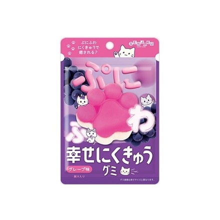 【単品6個セット】 扇雀飴本舗 幸せにくきゅうグミ グレープ 30g