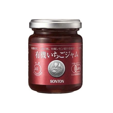 【6個セット】 ソントン 有機いちごジャム 瓶 145g x6 まとめ売り セット販売 お徳用 おまとめ品