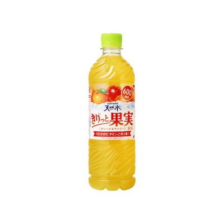 サントリー 天然水 きりっと果実オレンジ&マンゴー ペット 600ml x24 24個セット