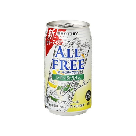 【単品24個セット】 サントリー オールフリークリアレモン&ライム缶 350ml