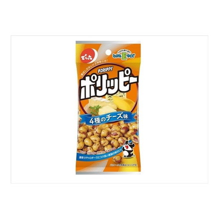 【単品10個セット】 でん六 ポリッピー 4種のチーズ味 44g