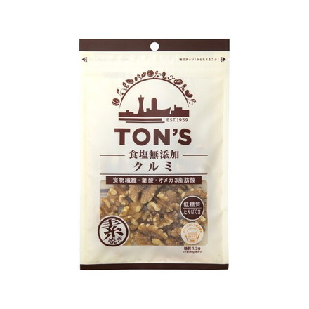 【単品10個セット】 東洋ナッツ 食塩無添加 クルミ 95g