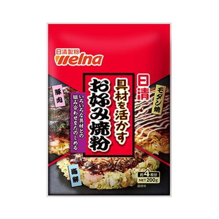 日清製粉ウェルナ 具材を活かすお好み焼粉 200g x30 30個セット
