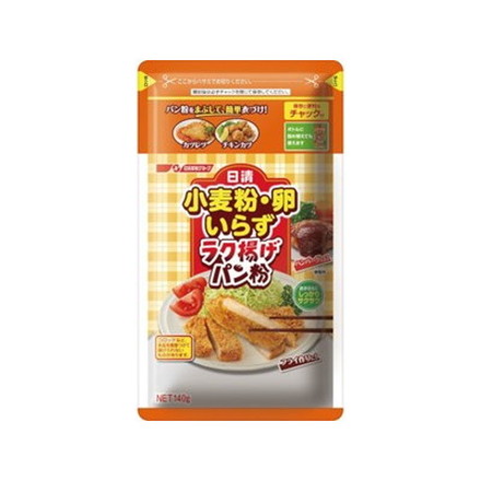 日清フーズ 小麦粉卵いらずラク揚げパン粉チャック付 140g x20 20個セット