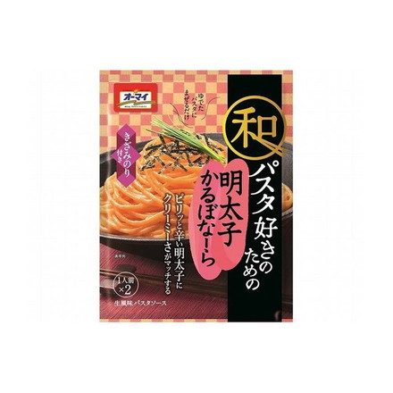 【8個セット】 日本製粉 オーマイ 和パスタ好きのための 明太子かるぼなーら 33.4x2 x8コ