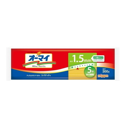 【単品40個セット】 ニップン オーマイ スパゲッティ 1.5mm 300g