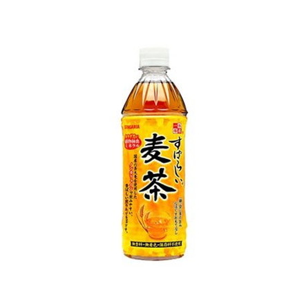 サンガリア すばらしい 麦茶 ペット 500ml x24 24個セット