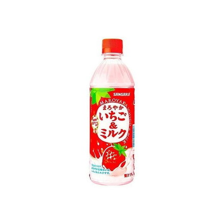 【24個セット】 サンガリア まろやかいちご&ミルク ペット 500ml x24 セット まとめ売り セット販売 お徳用 おまとめ品