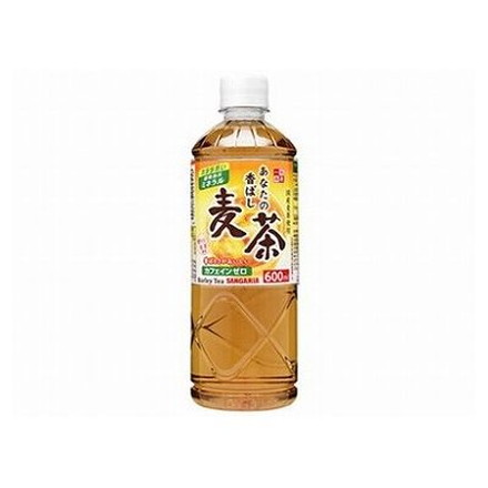 【24個セット】 サンガリア あなたの香ばし麦茶 ペット 600ml x24