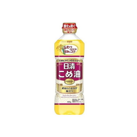 【単品10個セット】 日清オイリオ こめ油 ペット 600g