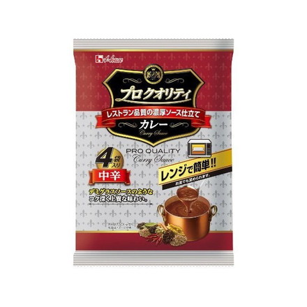 【単品12個セット】 ハウス プロクオリティカレー中辛4袋入 680g