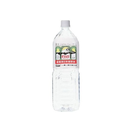 【単品8個セット】 富士 ミネラルウォーター5年保存 ペット 1.5L
