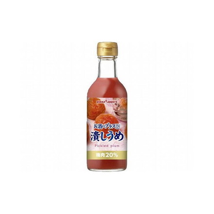 【まとめ買い】ポッカサッポロ お酒にプラス 潰しうめ 瓶 300ml x12個セット まとめ セット セット買い 業務用