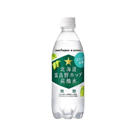 【単品24個セット】 ポッカ 北海道富良野ホップ炭酸水 ペット 500mlx24 まとめ買い まとめ売り お徳用 大容量 セット販売