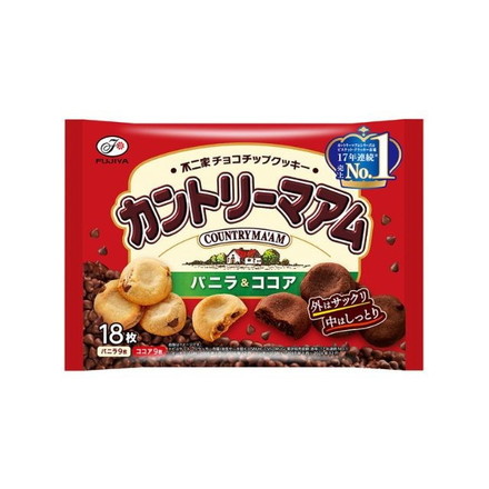 【単品18個セット】 不二家 カントリーマアム バニラ&ココア 18枚