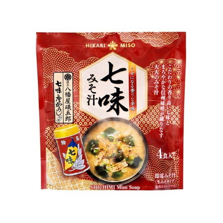 【単品8個セット】 ひかり味噌 七味みそ汁 八幡屋礒五郎 4食