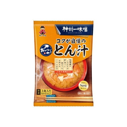 【単品12個セット】 神州一味噌 おいしいね!コクが自慢のとん汁 3食