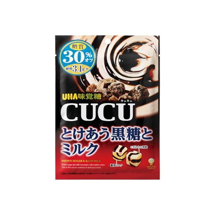 【単品6個セット】 味覚糖 CUCU とけあう黒糖とミルク 80gx6 まとめ買い まとめ売り お徳用 大容量 セット販売