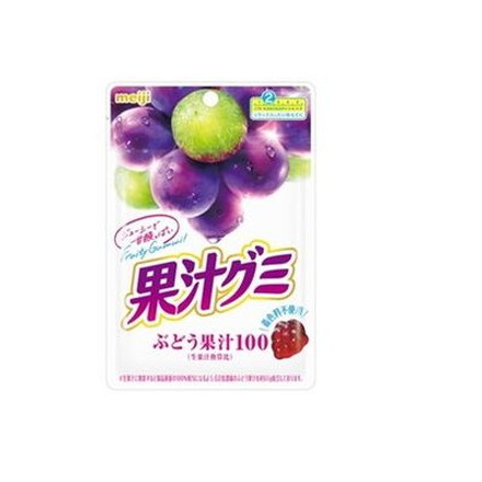 【10個セット】 明治 果汁グミ ぶどう 54g x10