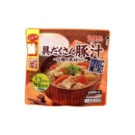 【単品5個セット】 丸美屋 レンジDELI 具だくさん豚汁袋 220g