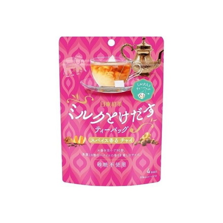 【単品6個セット】 日東紅茶 ミルクとけだすスパイス香るチャイ 7.8gx4