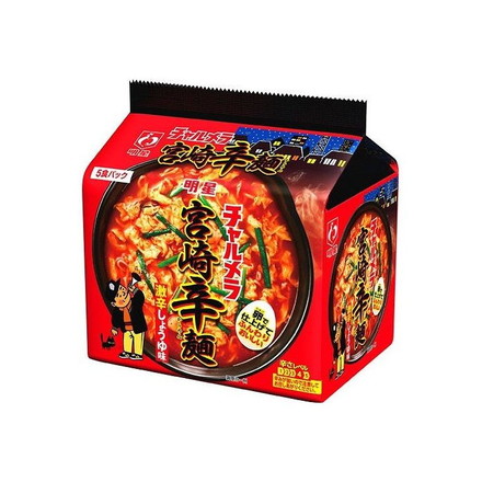 【6個セット】 明星食品 チャルメラ 宮崎辛麺 5食パック 82gx5食 x6 まとめ売り セット販売 お徳用 おまとめ品