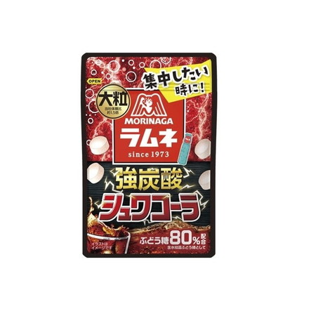 【単品10個セット】 森永製菓 大粒ラムネ 強炭酸シュワコーラ 25g