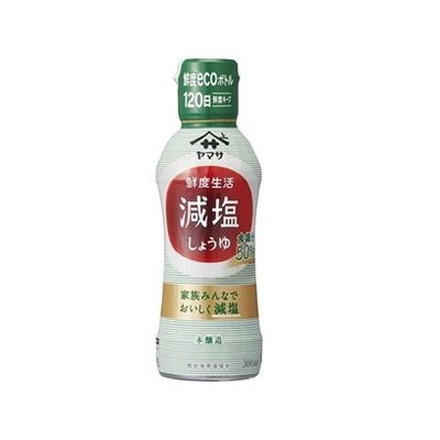 【12個セット】 ヤマサ 鮮度生活減塩しょうゆ 鮮度ボトル 300ml x12
