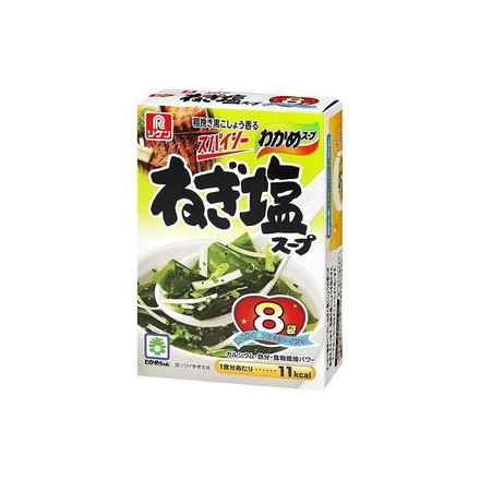 【6個セット】 理研 わかめスープねぎ塩スープ ファミリーパック 8袋 x6 まとめ売り セット販売 お徳用 おまとめ品