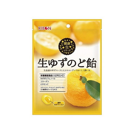 【単品12個セット】 リボン 生ゆずのど飴 48gx12 まとめ買い まとめ売り お徳用 大容量 セット販売