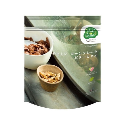 【単品4個セット】 日食 Feel&Greenやさしいコーンフレーク ビターカカオ 140g
