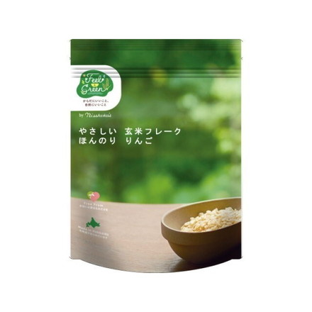 【単品4個セット】 日食 Feel&Green やさしい玄米フレーク ほんのりりんご 120g