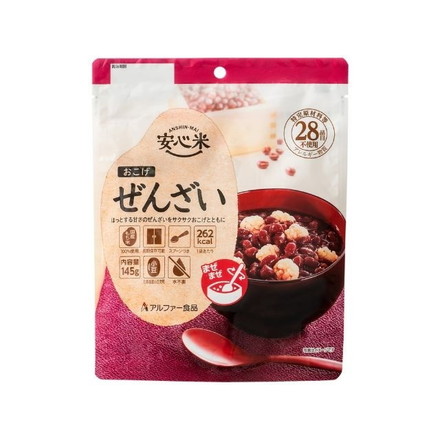 【単品30個セット】 アルファー食品 安心米 おこげ ぜんざい 145g