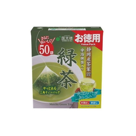 【6個セット】 国太楼 お徳用 宇治抹茶入緑茶 三角ティーパック 2gx50袋 x6コ