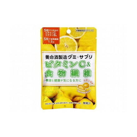 【6個セット】 養命酒製造 グミXサプリ ビタミンC&食物繊維 40g x6コ