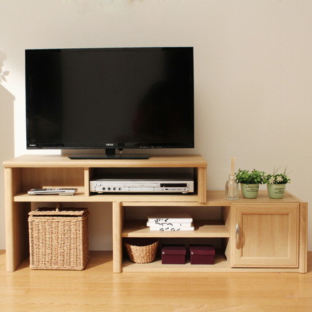 白井産業 伸縮式 ローボード ホノボーラ 角 ローボード テレビボード 収納 ラック テレビラック AVボード