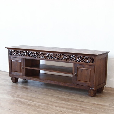 アジアン家具 ローボード チーク無垢材 テレビボード 幅150cm @CBi(アクビィ) ACW850KA 家具