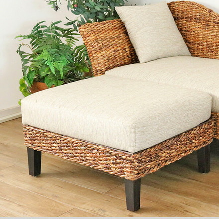 ラタン オットマン バナナリーフシリーズ ソファ スツール アジアン エスニック おしゃれ 休憩 リビング ダイニング