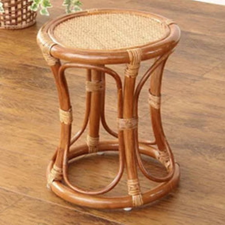 ラタン スツール HR(ブラウン) 籐家具 インテリア イス 椅子 チェア 籐 脱衣所 洗面所 玄関 キッチン 台所 アジアン
