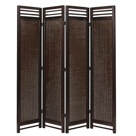 アジアン スクリーン 4連 AT アンティークブラウン 籐家具 パーテーション 間仕切り 目隠し 仕切り 衝立