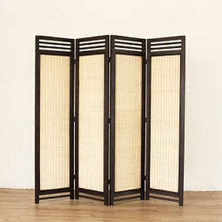 アジアン スクリーン 4連 N(ナチュラル)家具 籐家具 パーテーション 間仕切り 目隠し 仕切り 衝立 ついたて