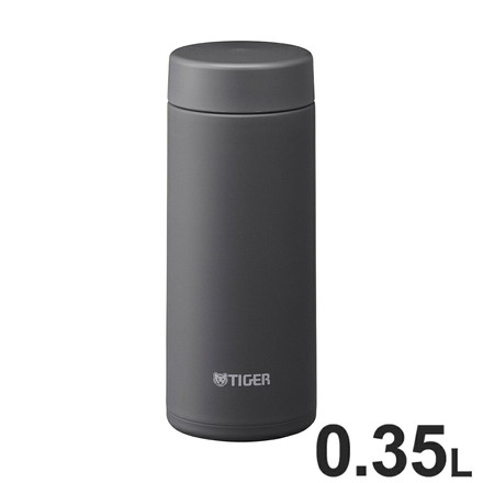タイガー魔法瓶 TIGER 真空断熱ボトル ステンレスボトル マグボトル 水筒 0.35L MMZ-V035KR ランプブラック 軽量 夢重力ボトル 保冷保温 スクリュー パッキン一体 食洗器 スポーツドリンク対応