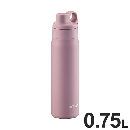 タイガー魔法瓶 TIGER 真空断熱ボトル ステンレスストロー ステンレスボトル マグボトル 水筒 0.75L MTS-W075PR ローズピンク 軽量 夢重力ボトル 保冷 パッキン一体 食洗器 スポーツドリンク対応