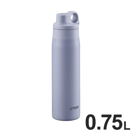 タイガー魔法瓶 TIGER 真空断熱ボトル ステンレスストロー ステンレスボトル マグボトル 水筒 0.75L MTS-W075AR セレストブルー 軽量 夢重力ボトル 保冷 パッキン一体 食洗器 スポーツドリンク対応