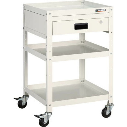 ＴＲＵＳＣＯ ラビットワゴン 500Ｘ500 引出1段付 Ｗ色【RBW-853V W】(ツールワゴン・ボルト式ワゴン)