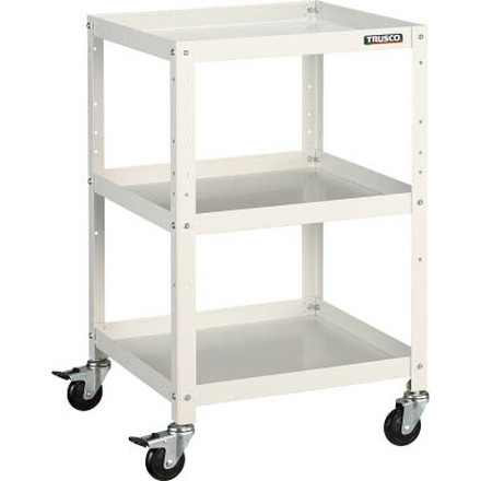 ＴＲＵＳＣＯ ラビットワゴン 500Ｘ500 ゴム車輪 Ｗ色【RBW-853 W】(ツールワゴン・ボルト式ワゴン)